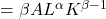 =\beta AL^\alpha K^{\beta-1}