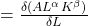 = \frac {\delta (AL^\alpha K^\beta)}{\delta L}