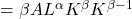 =\beta AL^\alpha K^\beta K^{\beta-1}