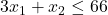 3x_1+x_2\le 66