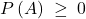 P\left( A \right)\; \geq \; 0