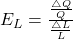 E_L = \frac {{\frac{\triangle Q}{Q}}}{\frac{\triangle L}{L}}