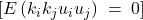 [E\left( k_{i}k_{j}u_{i}u_{j} \right)\; =\; 0]