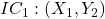 IC_1 : (X_1, Y_2)