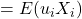 =E(u_iX_i)