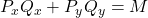 P_xQ_x + P_yQ_y = M