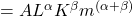 =AL^\alpha K^\beta m^{(\alpha +\beta)}