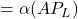 =\alpha (AP_L)