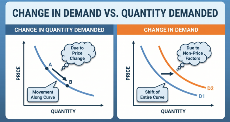 Change in Demand and quantity demanded